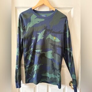 Polo Ralph Lauren Green and Blue Camouflage Shirt